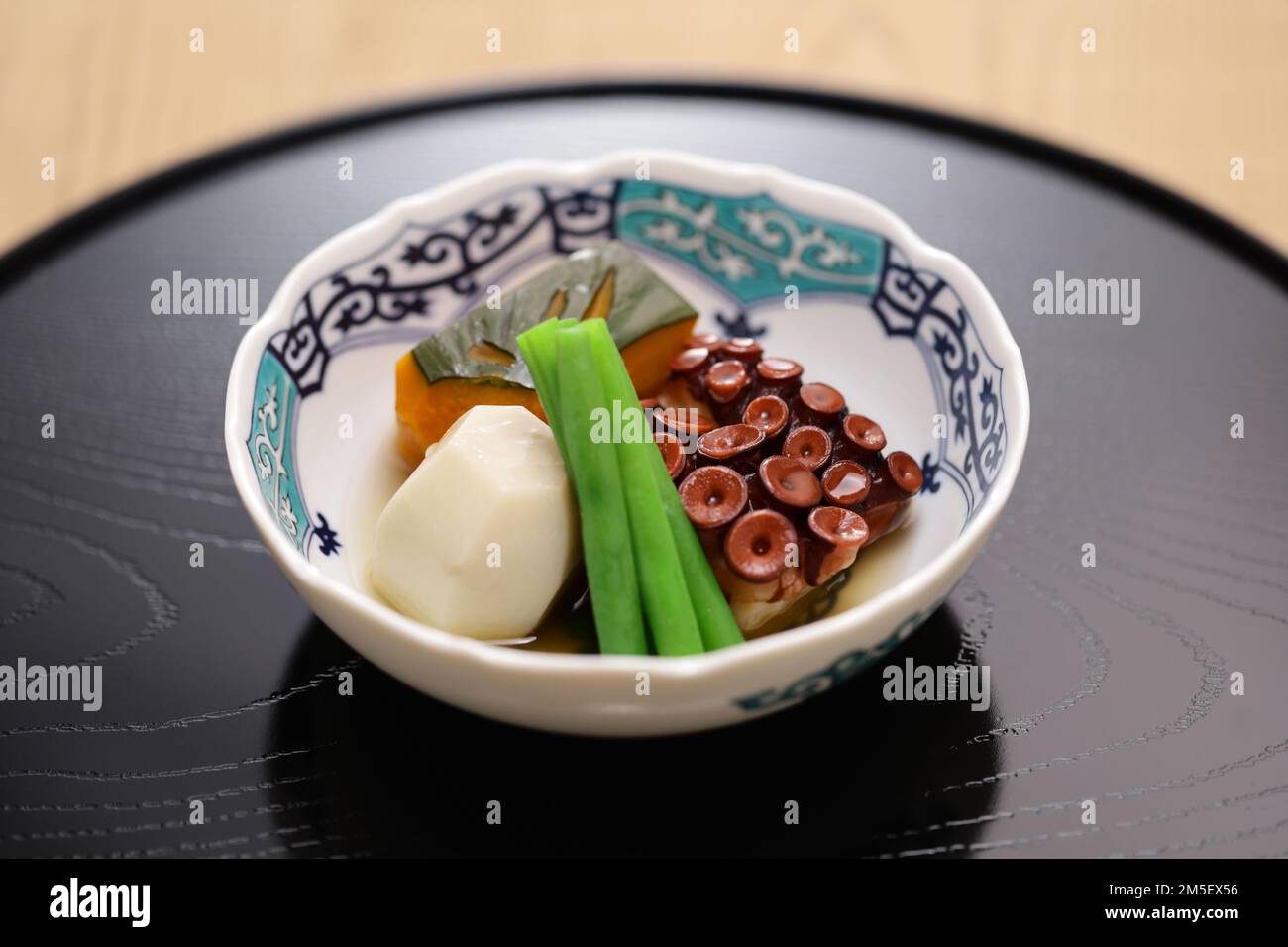 Japanese soft boiled octopus Stock Photo