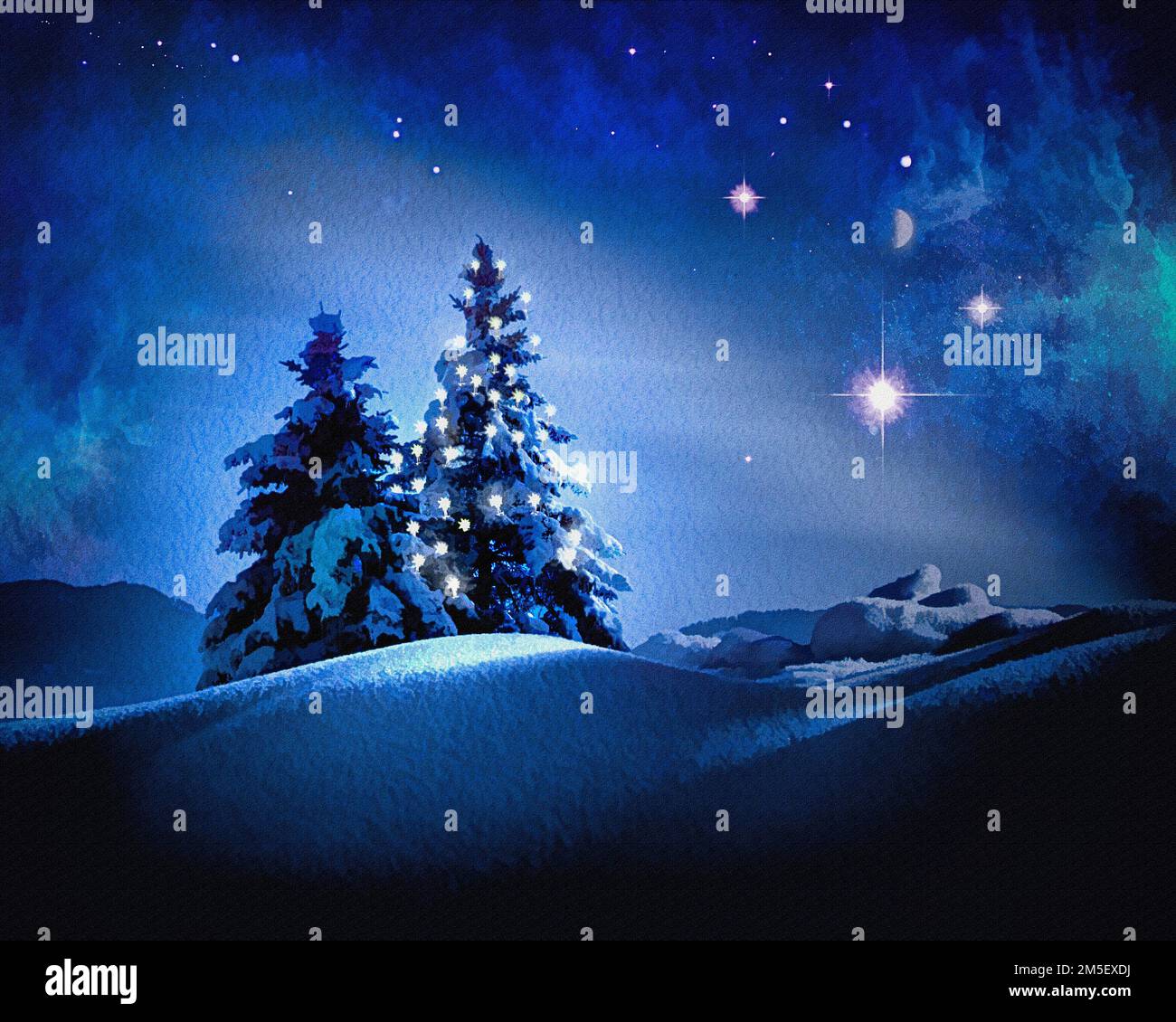 CHRISTMAS CONCEPT: Silent Night Stock Photo