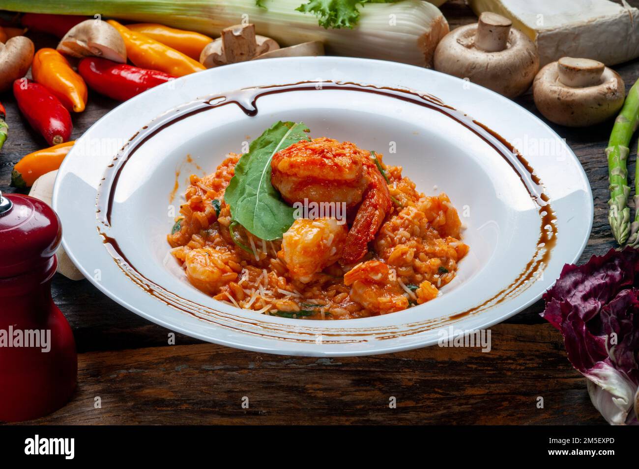 Shrimp Risotto Italian Shrimp risotto, traditional Italian cuisine Stock Photo - Alamy