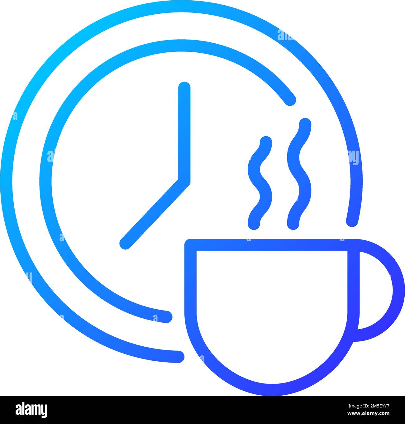 Break time pixel perfect gradient linear vector icon Stock Vector