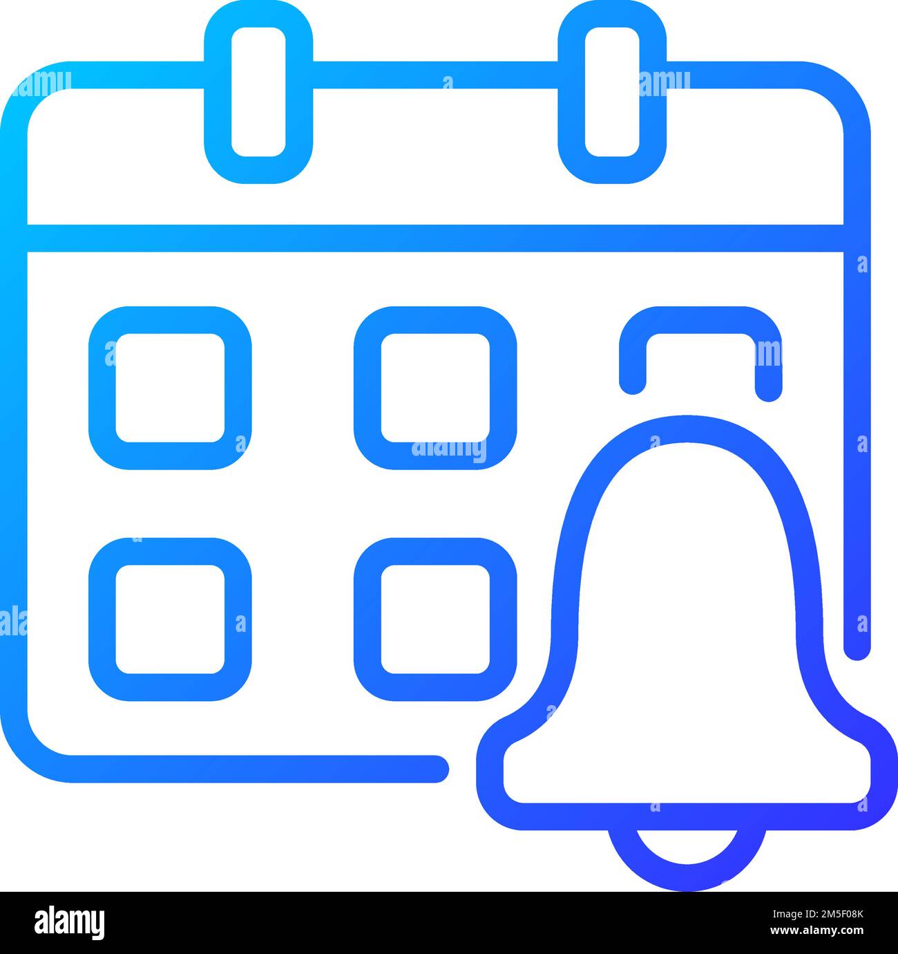 Event reminder pixel perfect gradient linear vector icon Stock Vector