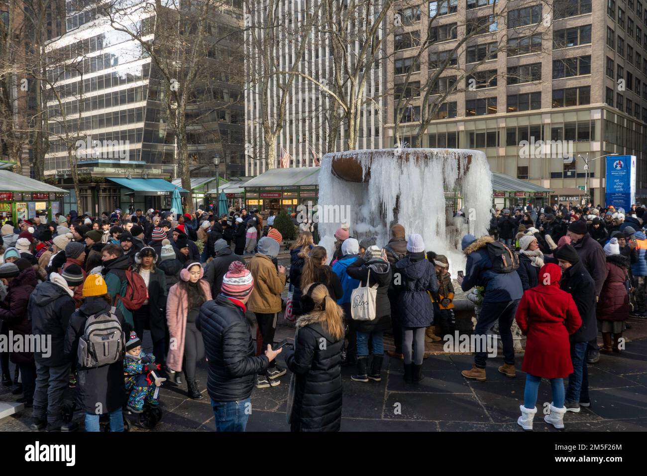 The Josephine Shaw Lowell Memorial Fountain, Frozen during bitter ...