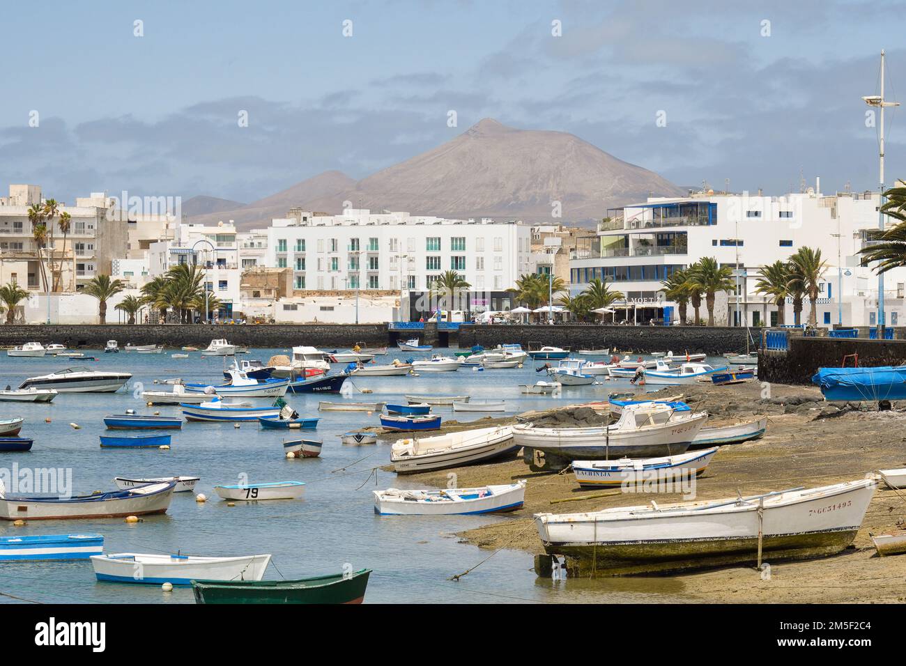 Arrecife Bay with the Parish of San Gines in the background Stock Photo