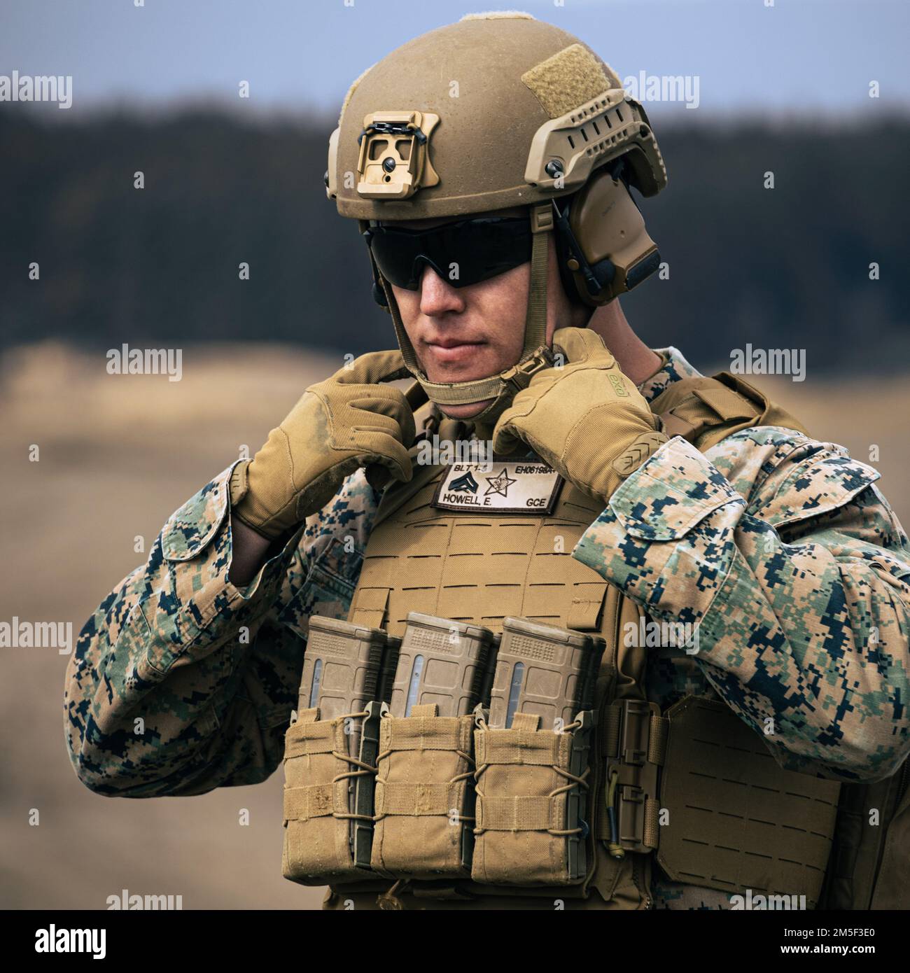 Enhanced combat helmet hi-res stock photography and images - Alamy
