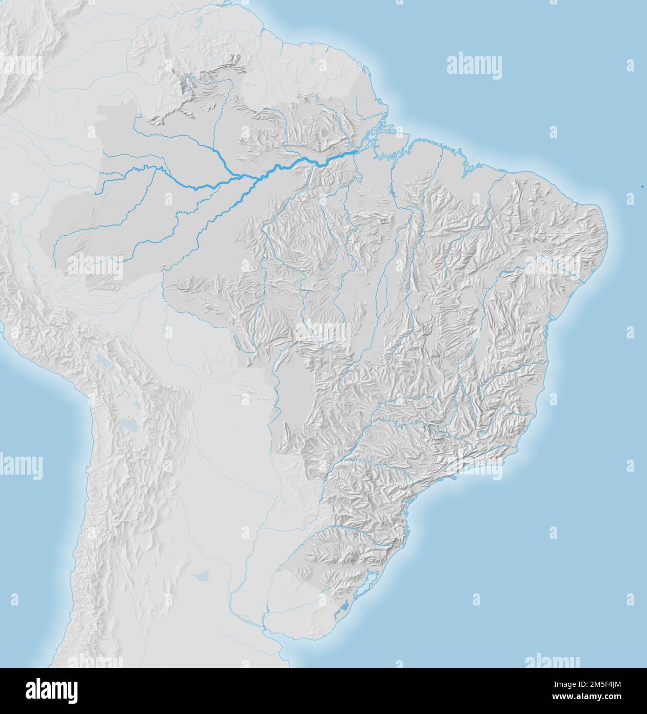 Topographic map of Brazil Stock Photo Alamy