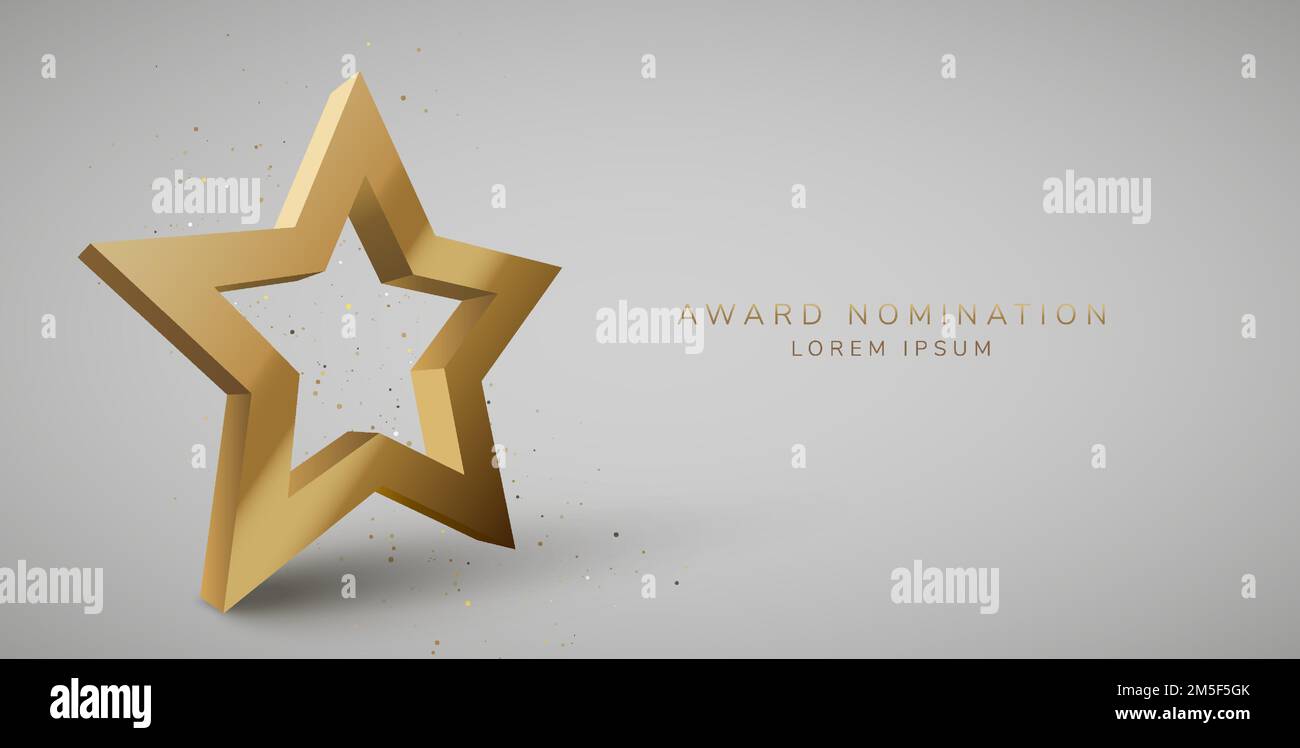 Luxury Award Background. Shine Gold Star Vector illustration Stock ...