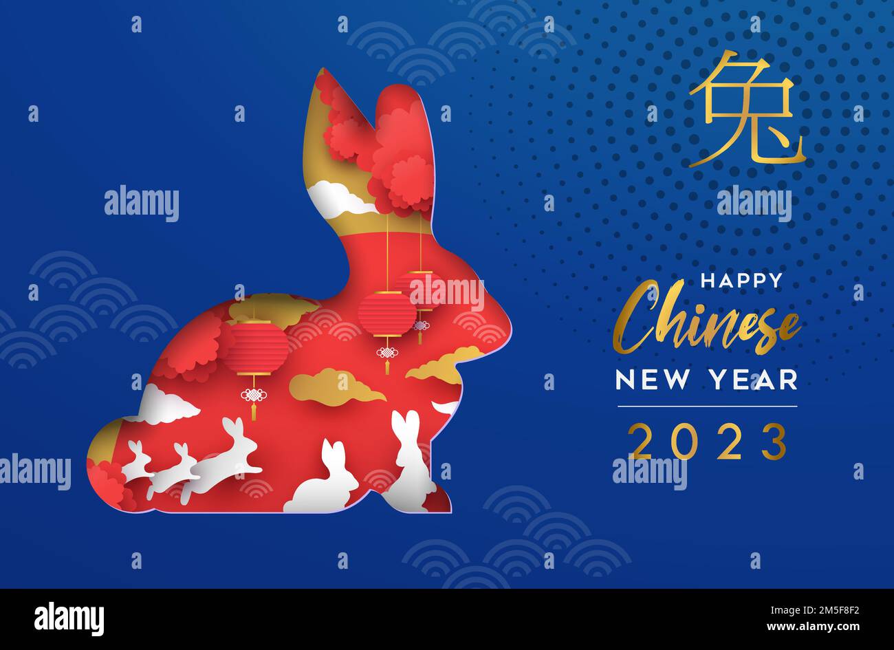 Chinese new year 2023: what is the zodiac sign and what is planned in london? Happy chinese new year 2023 greeting card illustration of paper cutout
