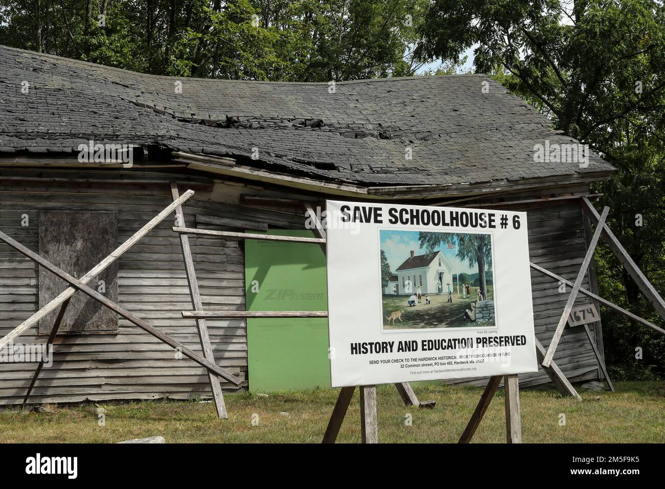 Built in 1888 in Hardwick, Massachusetts, this schoolhouse closed in