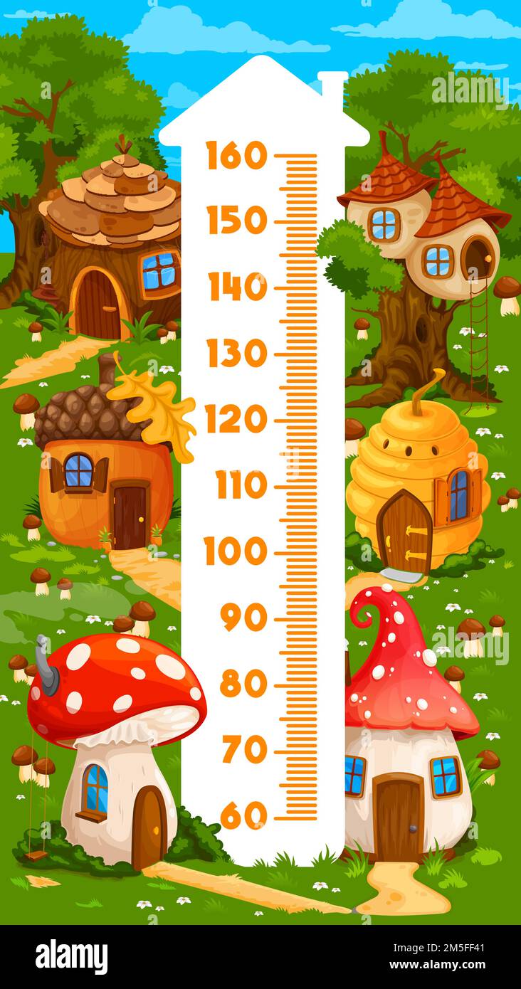 Baby Height Measure Ruler With Cute Cartoon Print Wooden Kids