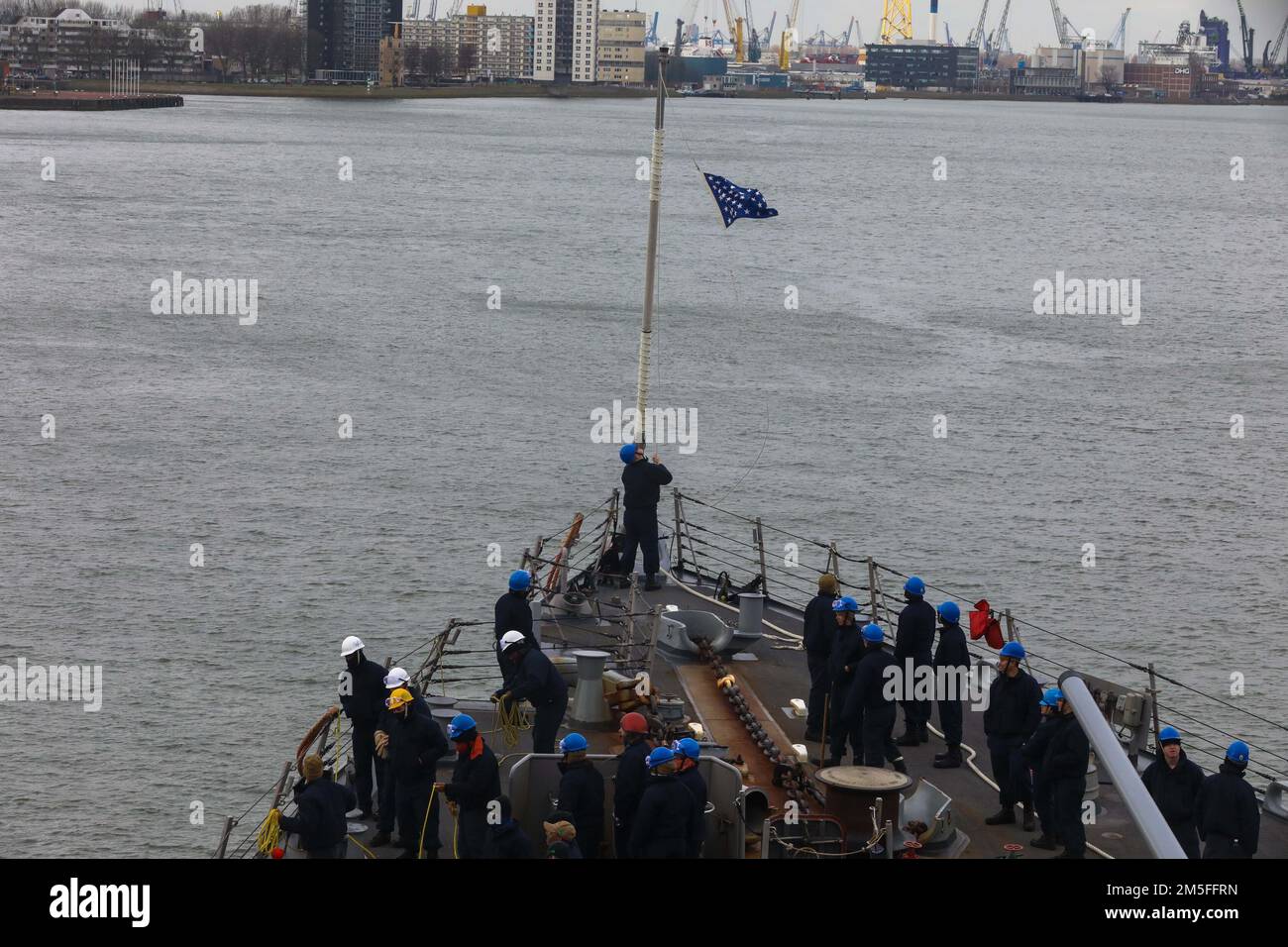 220312-N-EM691-1004 ROTTERDAM, Netherlands (March 12, 2022) – Sailors ...