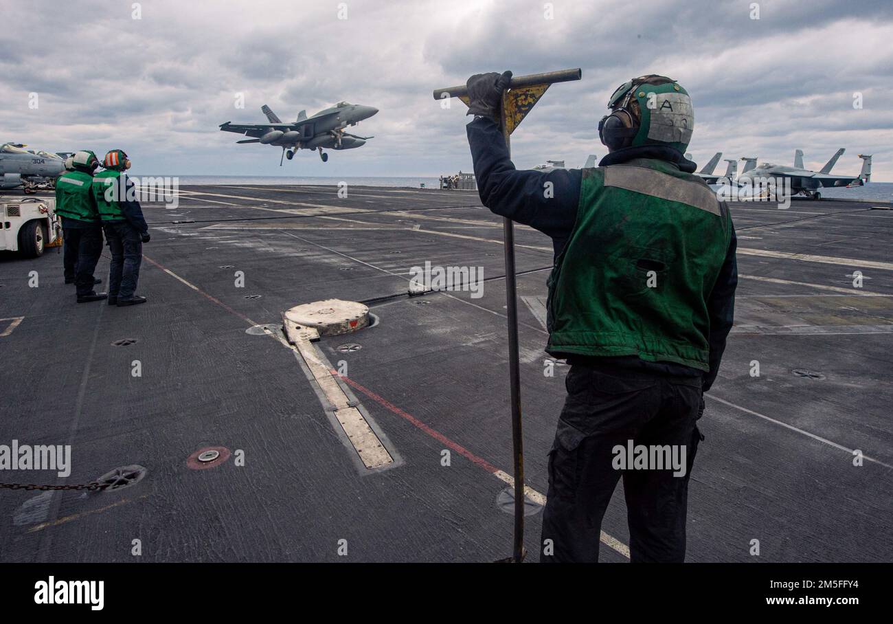 220312-N-BP862-1227 IONIAN SEA (Mar. 12, 2022) An F/A-18F Super Hornet ...