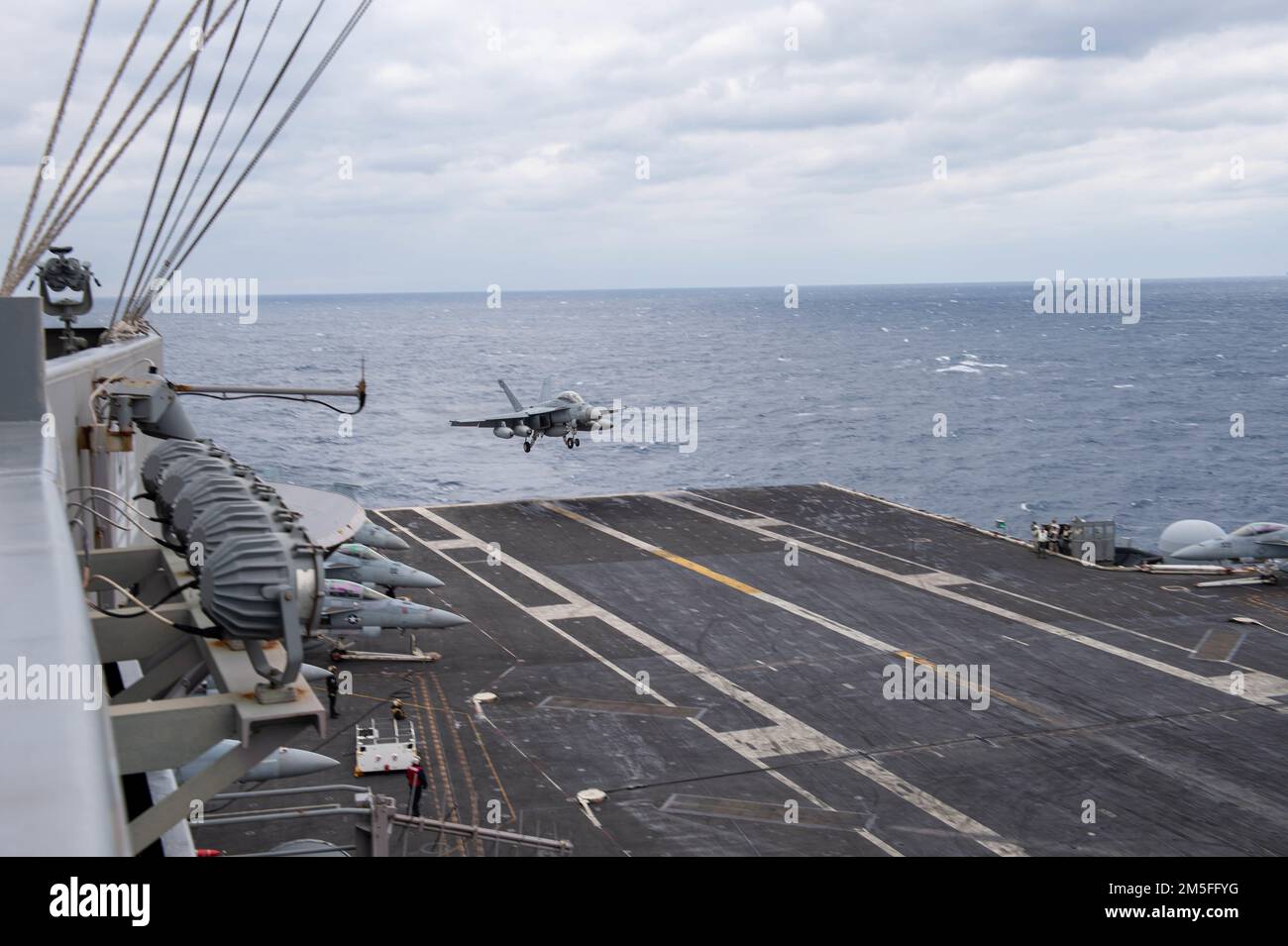 220312-N-JU123-2216 IONIAN SEA (Mar. 12, 2022) An F/A-18F Super Hornet ...