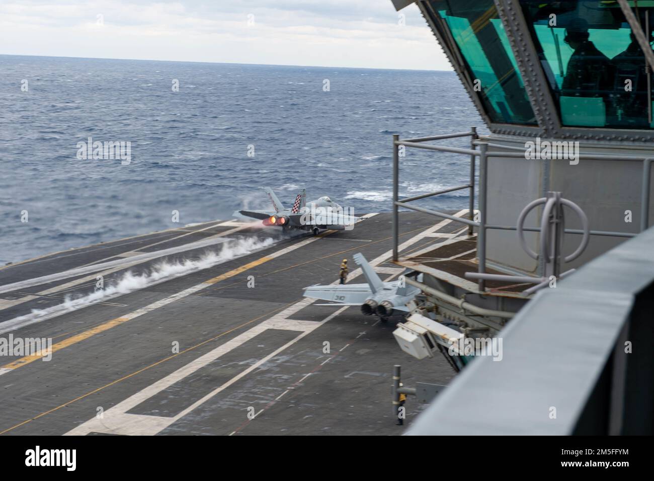 220312-N-JU123-2122 IONIAN SEA (Mar. 12, 2022) An F/A-18E Super Hornet ...