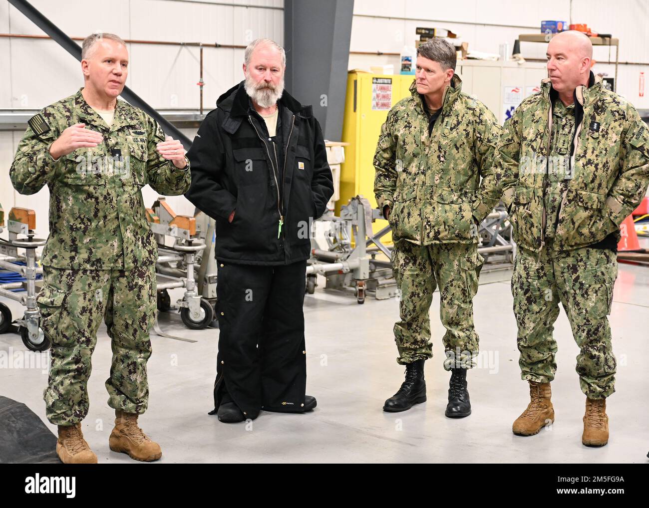 PRUDHOE BAY, Alaska (March 12, 2022) Rear Adm. Richard Seif, left