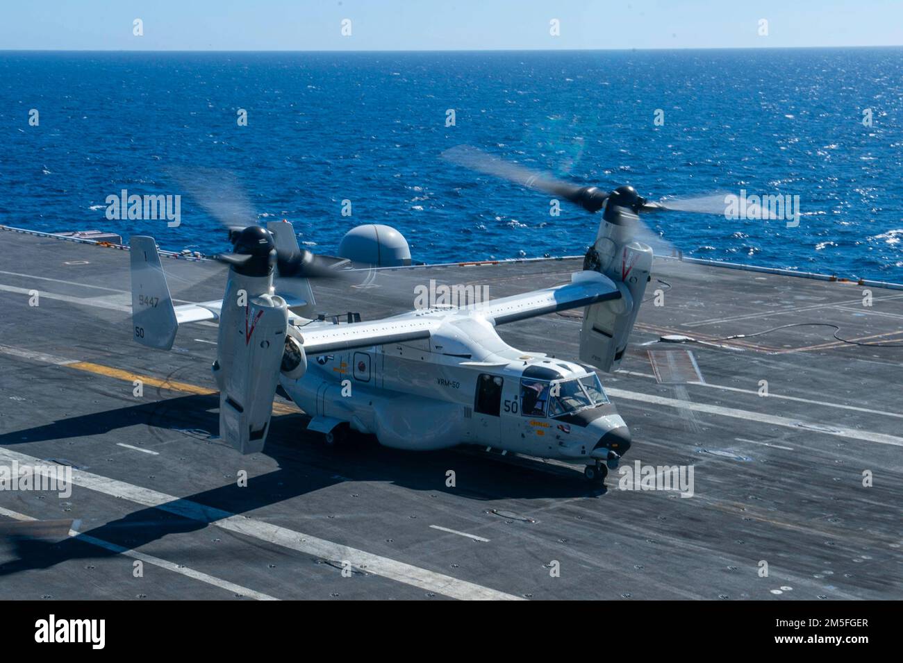 220312-N-DU622-1002 PACIFIC OCEAN (Mar. 12,) A CVM-22B Osprey, from the ...
