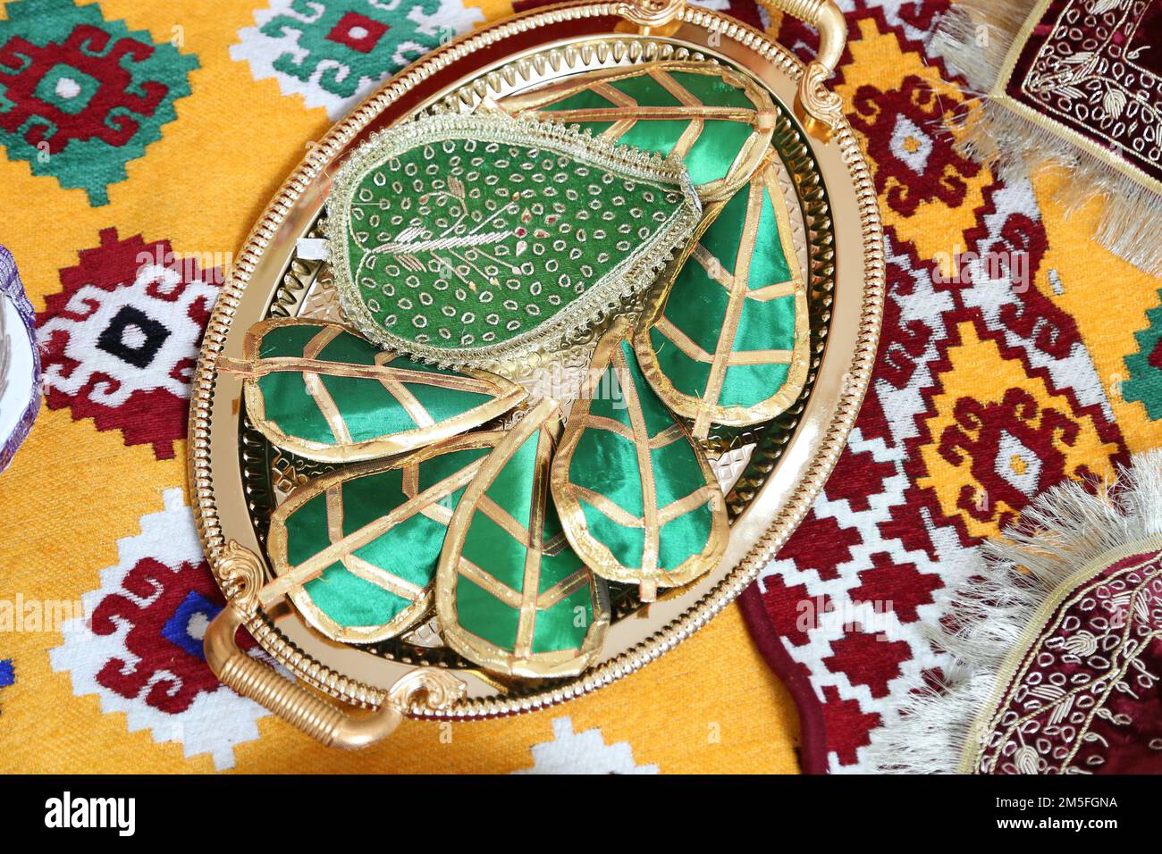 The details of Indian wedding decorations setup Stock Photo - Alamy