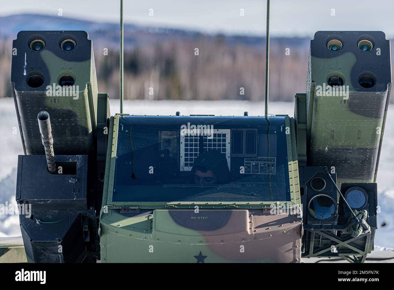 U.S. Army Specialist Jacob Smith, an Avenger gunner assigned to the 1st ...