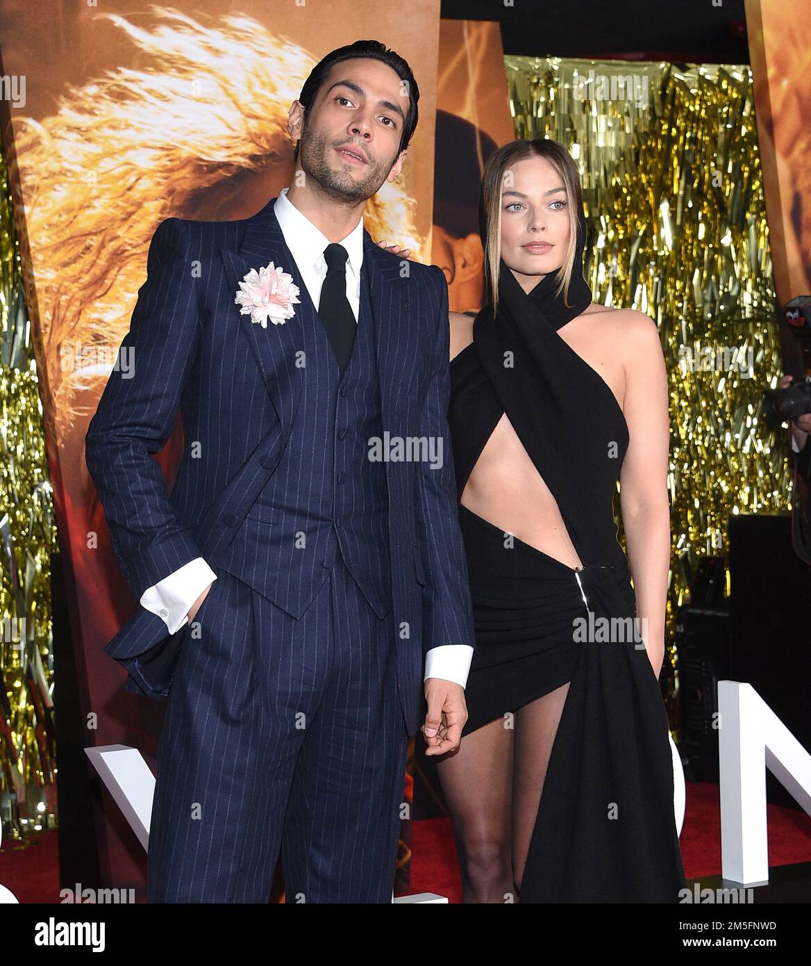 December 15, 2022, Los Angeles, California, USA: Margot Robbie and Diego Calva arrives for the â€˜Babylonâ€™ Hollywood Premiere at the Academy Museum. (Credit Image: © Lisa O'Connor/ZUMA Press Wire) Stock Photo
