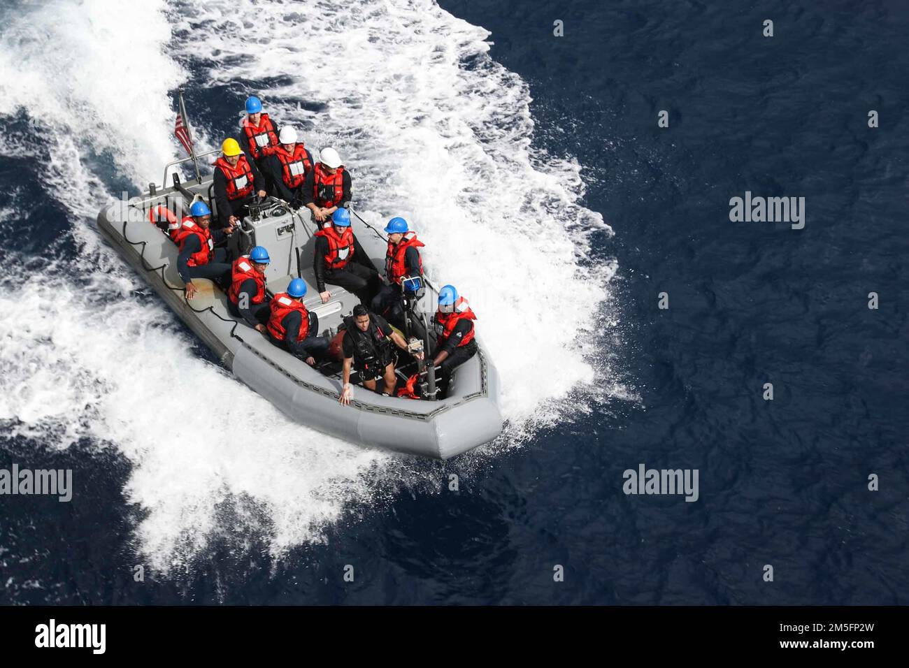 EAST CHINA SEA (March 14, 2022) Sailors conduct small boat operations ...