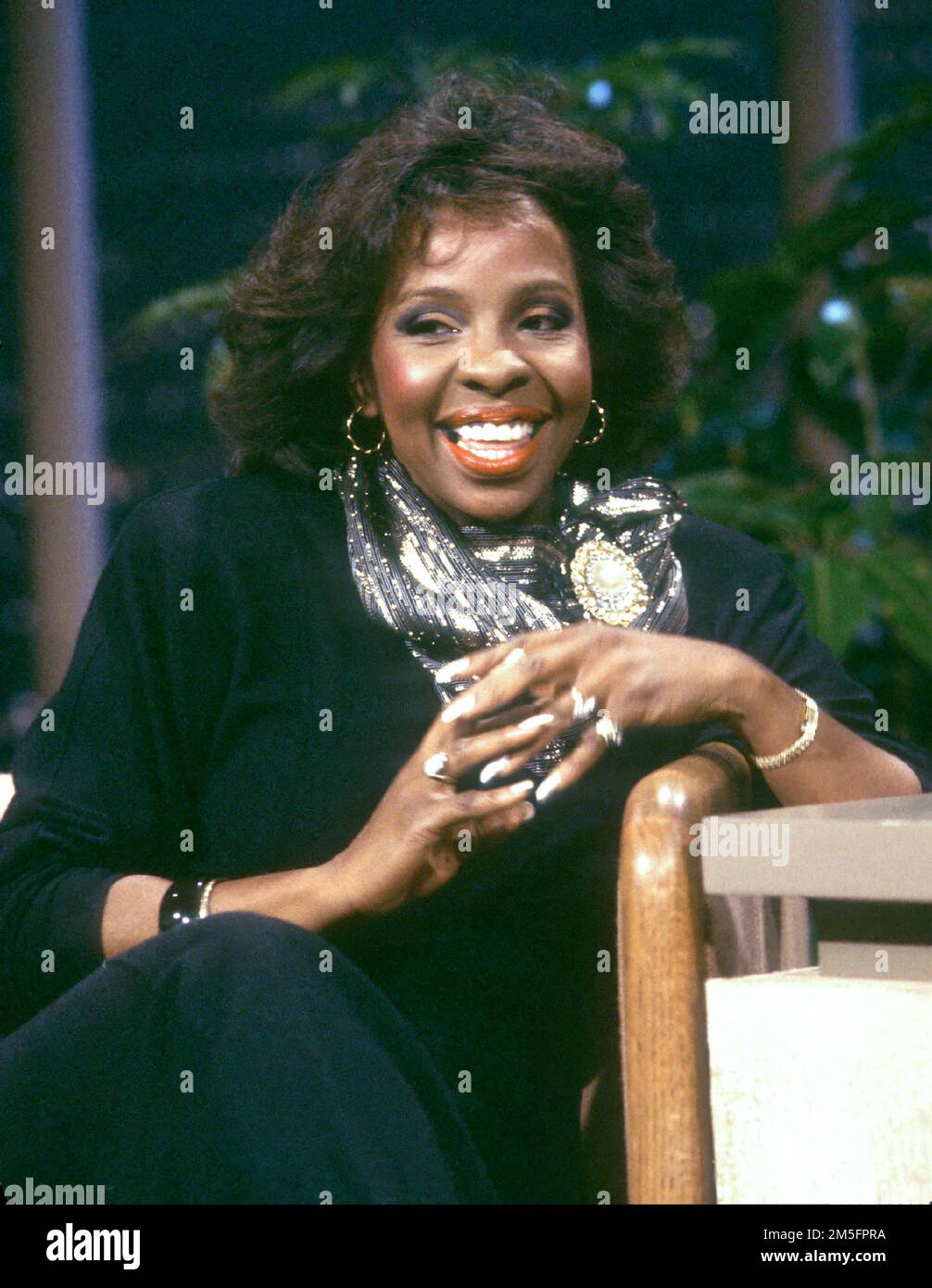 Gladys Knight on a TV talk show in 1987 Credit Ron Wolfson