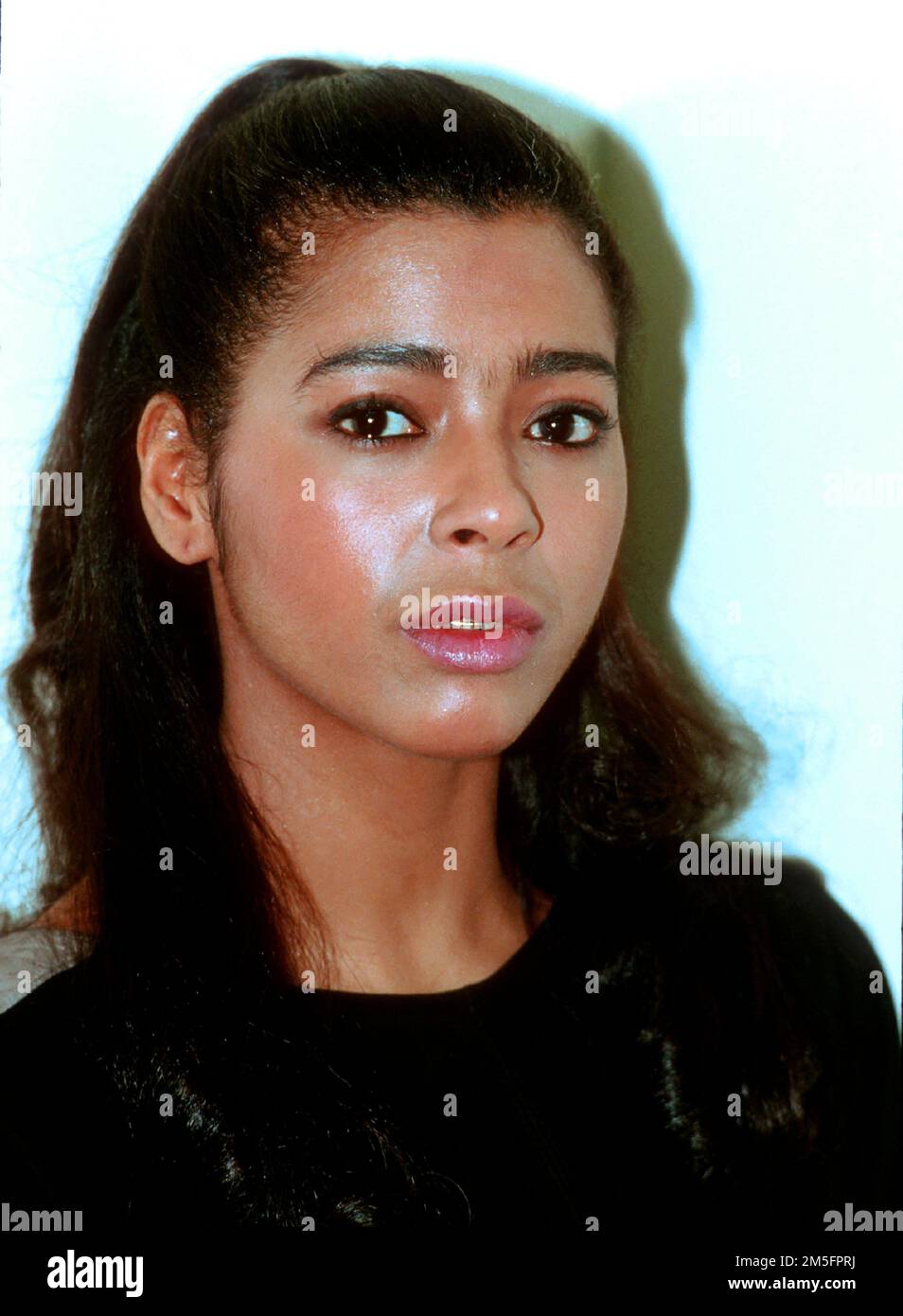 Irene Cara on the TV show "Solid Gold" in 1983 Credit: Ron Wolfson / MediaPunch Stock Photo