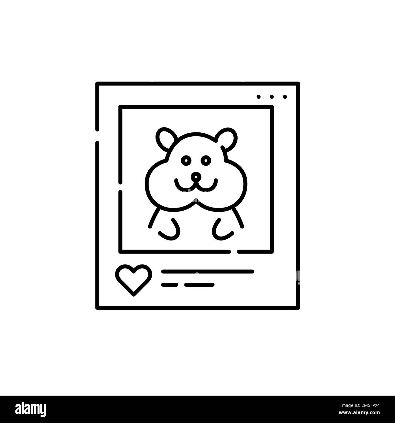 Picture of a happy hamster on social media. Pixel perfect, editable ...