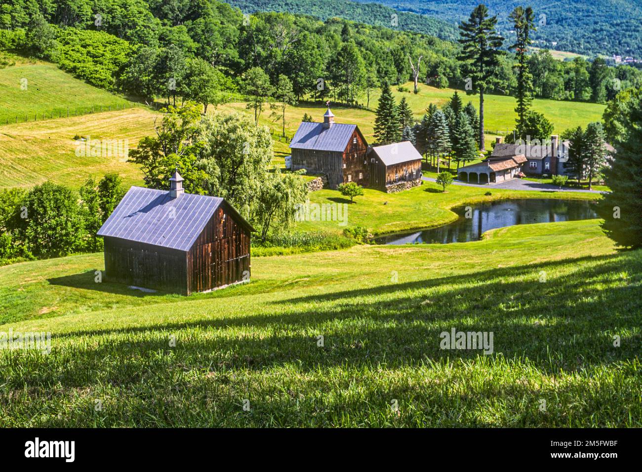 Sleepy Hollow Farm A hillside farm in Pomfret, VT Stock Photo Alamy