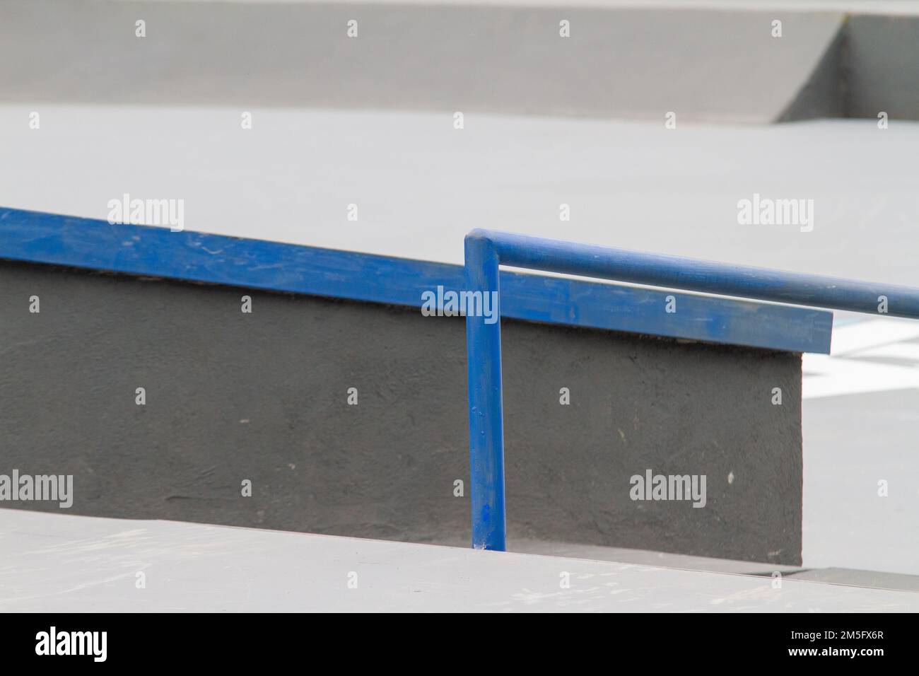handrail, used as an obstacle on a skate park in Rio de Janeiro Stock