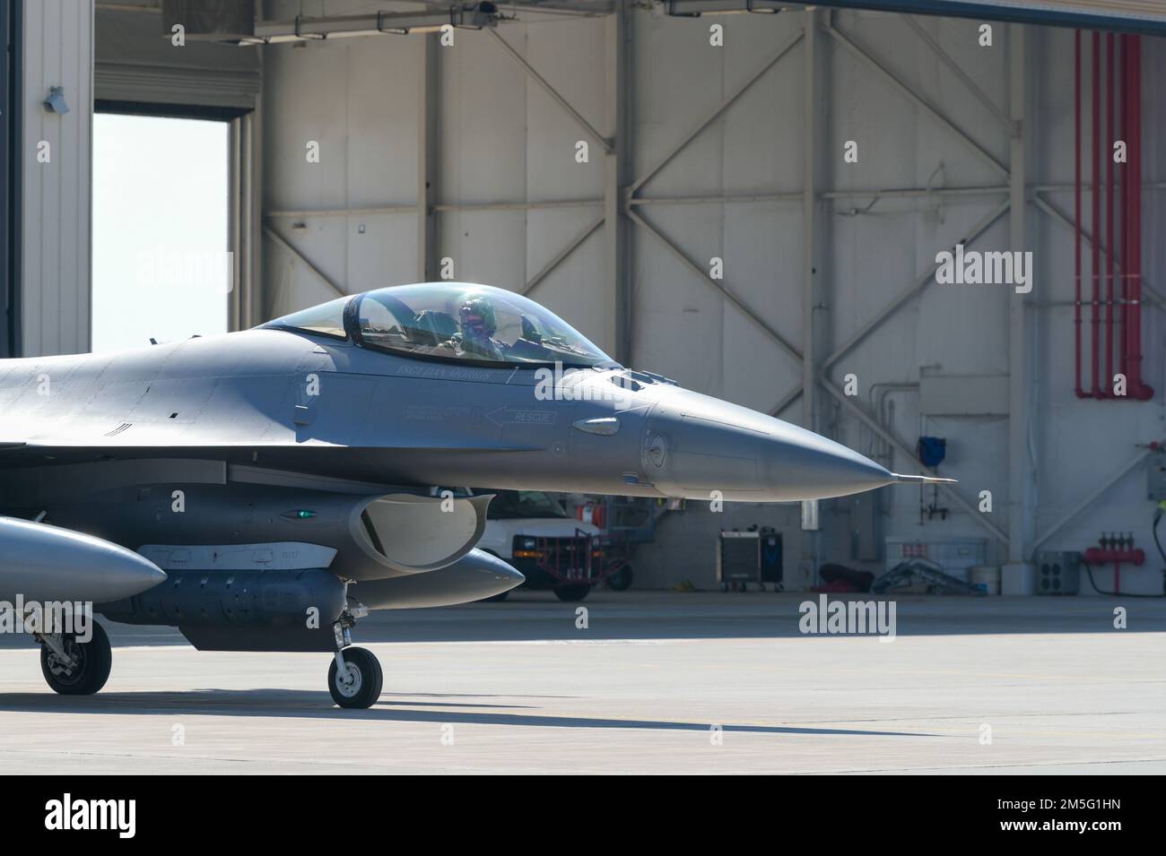 A U.S. Air Force F16 Fighting Falcon aircraft assigned to the