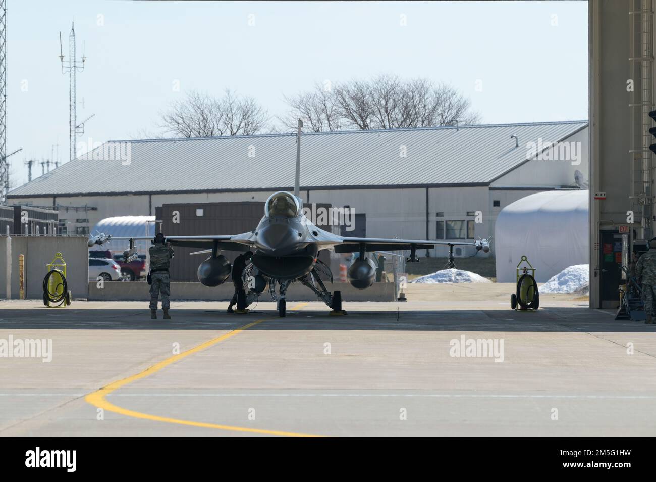 U.S. Air Force F16 Fighting Falcon aircraft assigned to the Wisconsin