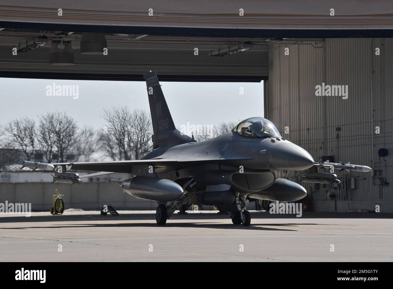 A U.S. Air Force F16 Fighting Falcon aircraft assigned to the