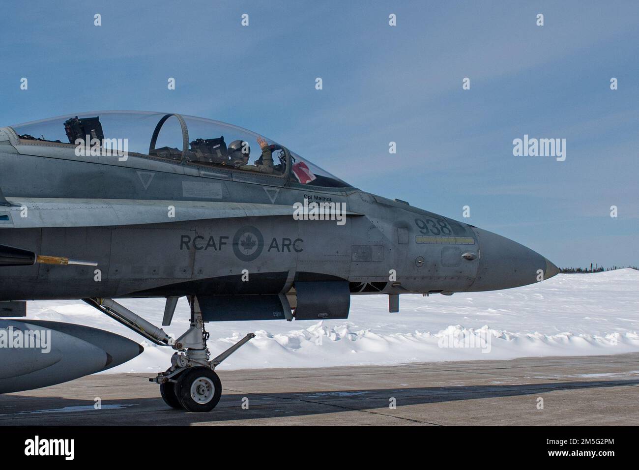 A Royal Canadian Air Force CF-18 fighter jet from 433 Tactical Fighter ...