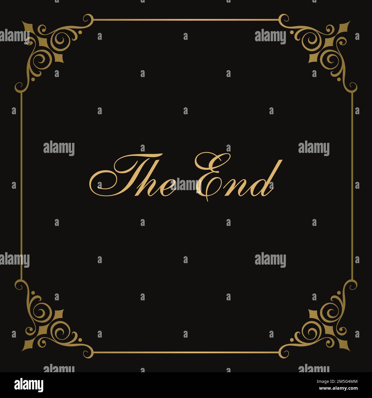 Movie ending vector screen Stock Vector Image & Art Alamy