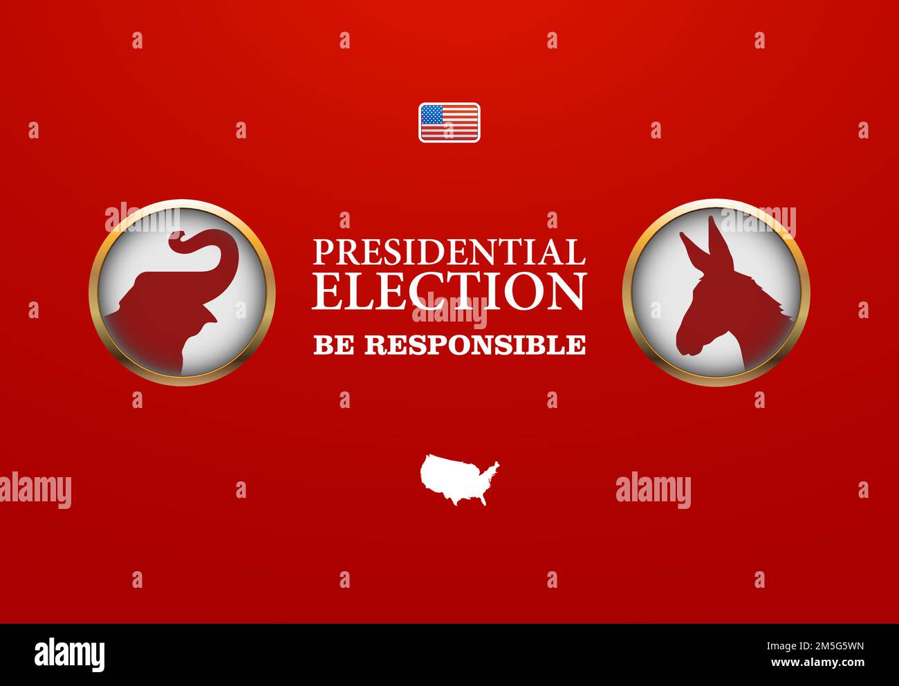 Voting Symbols vector design presidential election Stock Vector Image ...