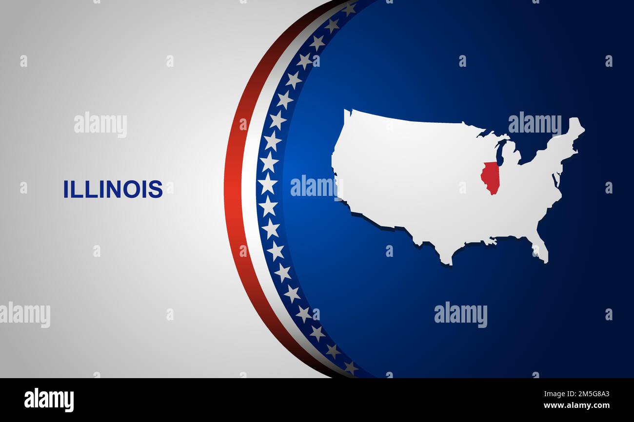 Illinois map vector background Stock Vector Image & Art Alamy