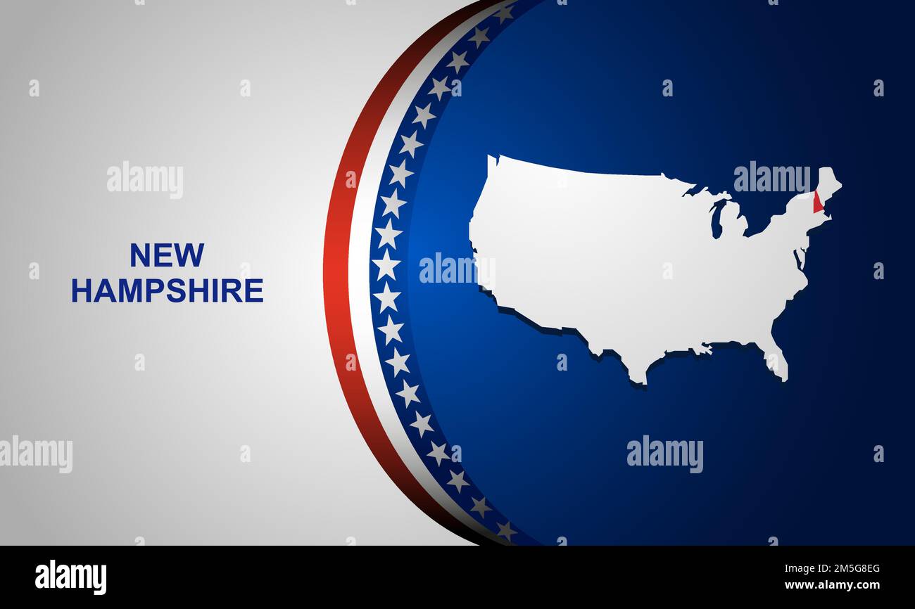 New Hampshire map vector background Stock Vector Image & Art Alamy