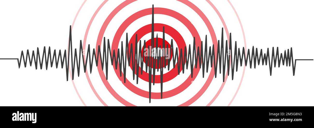 Earthquake background. seismogram for seismic measurement Stock Vector