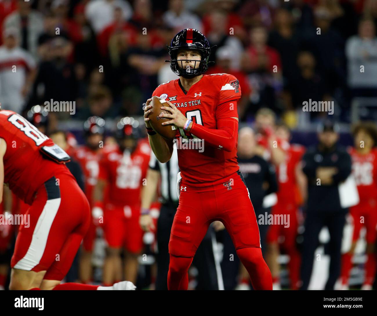 December 28, 2022 Texas Tech quarterback Tyler Shough (12) looks to
