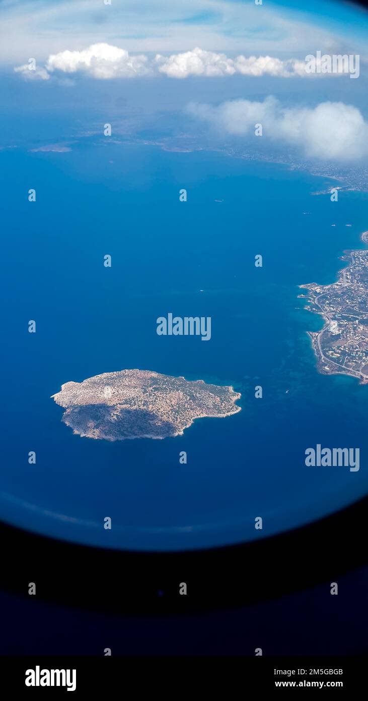 flight and approach to Athens airport, Greece Stock Photo Alamy