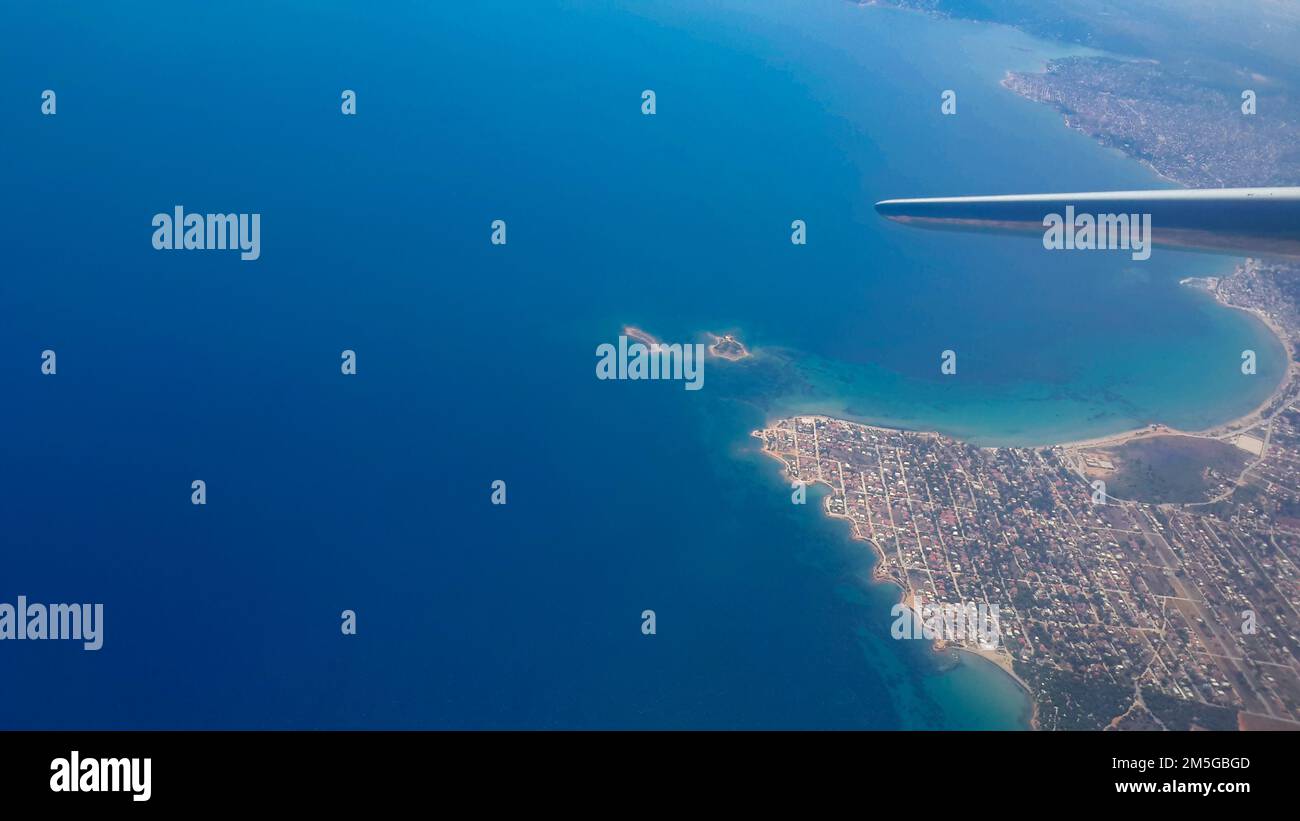 flight and approach to Athens airport, Greece Stock Photo Alamy