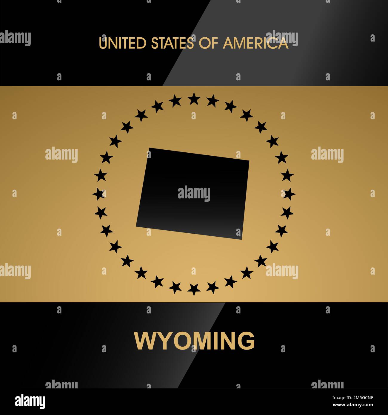 Wyoming map Stock Vector Images Alamy