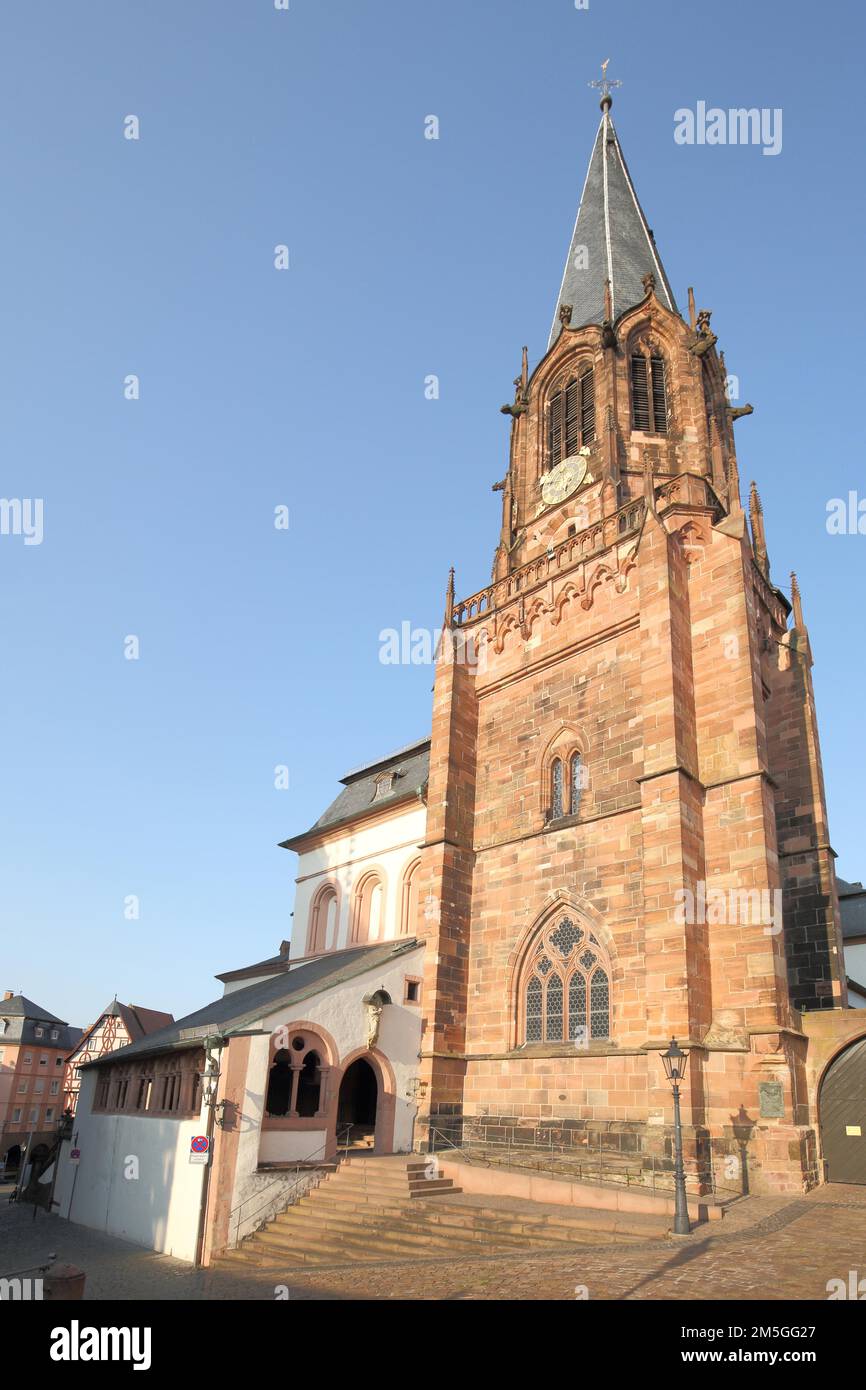 Romanesque Collegiate Basilica of St. Peter and Alexander, Aschaffenburg, Lower Franconia, Franconia, Spessart, Bavaria, Germany Stock Photo