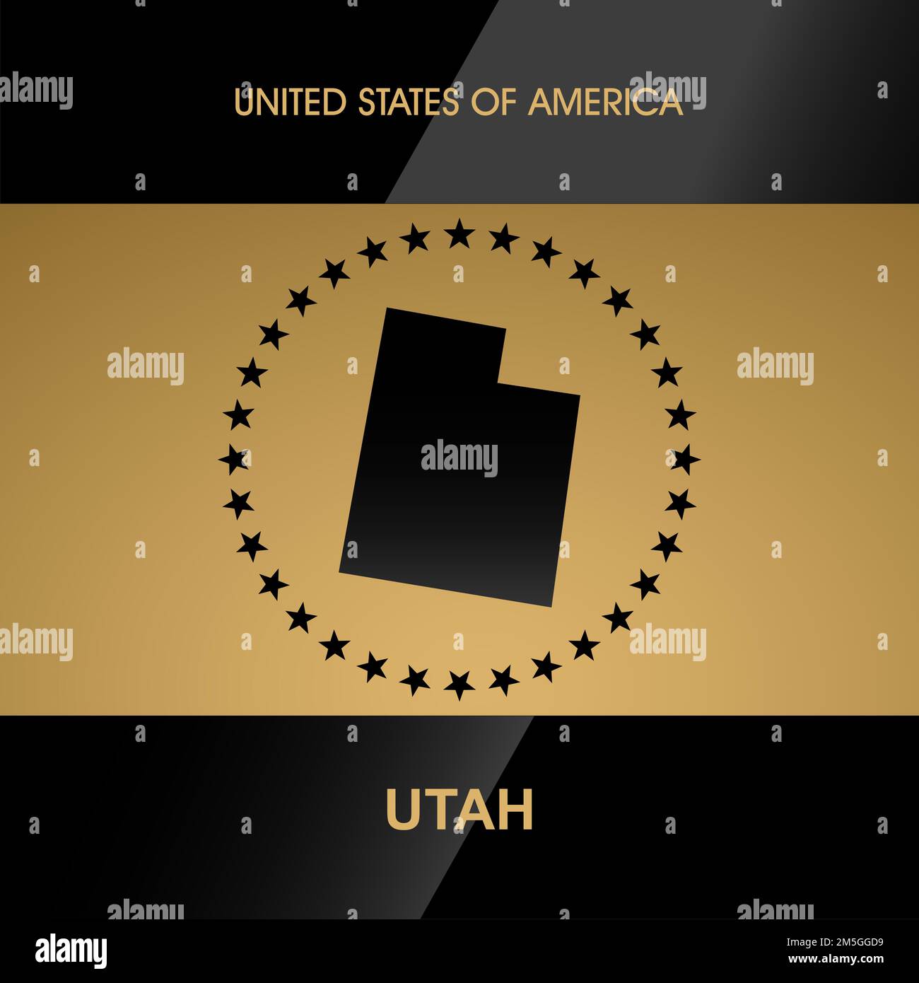 Utah map vector background Stock Vector