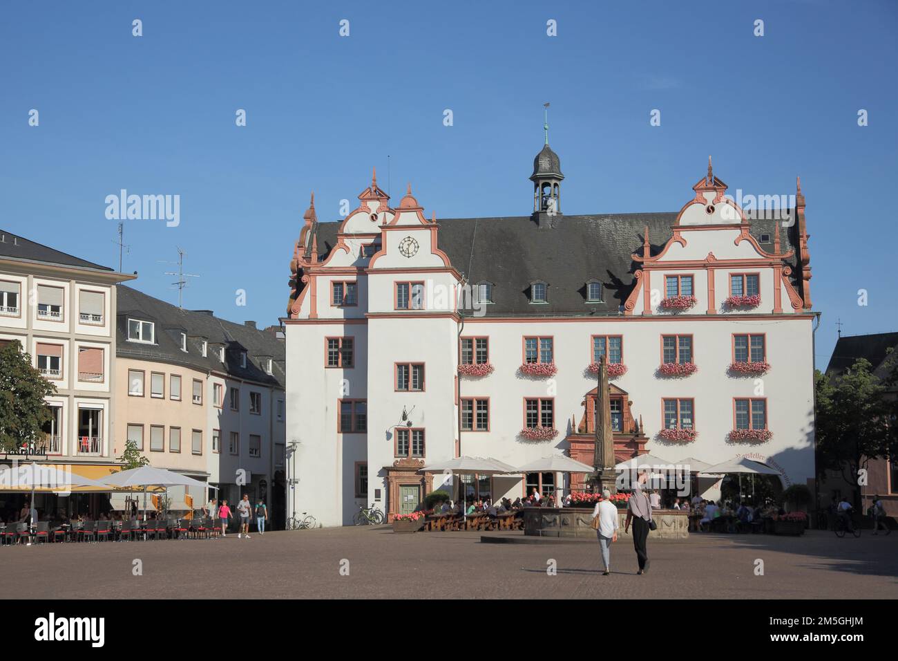 Old town hall on the market square in Darmstadt, Bergstrasse, Hesse, Germany Stock Photo