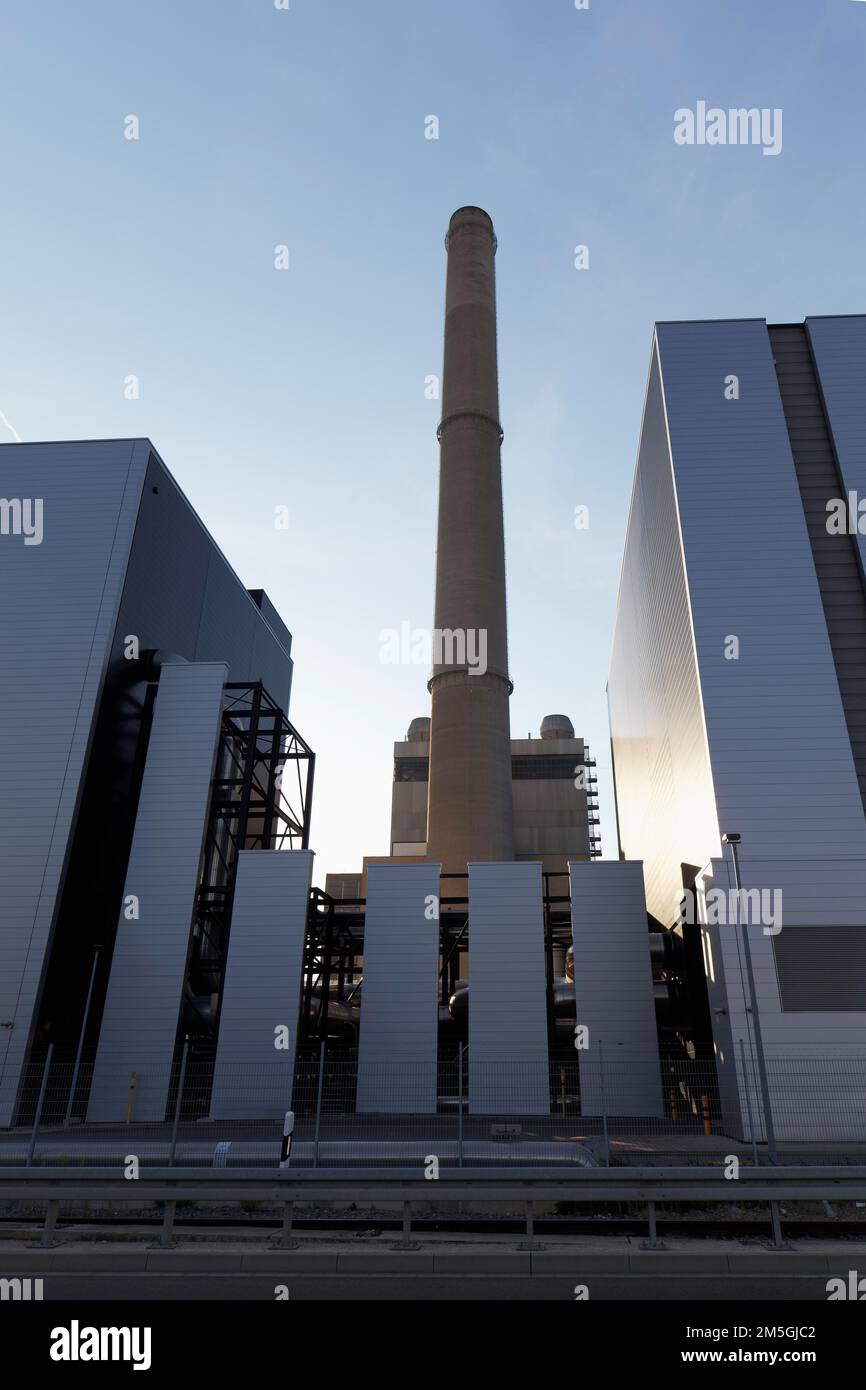Lausward combined heat and power plant, gas power plant, steam turbine ...