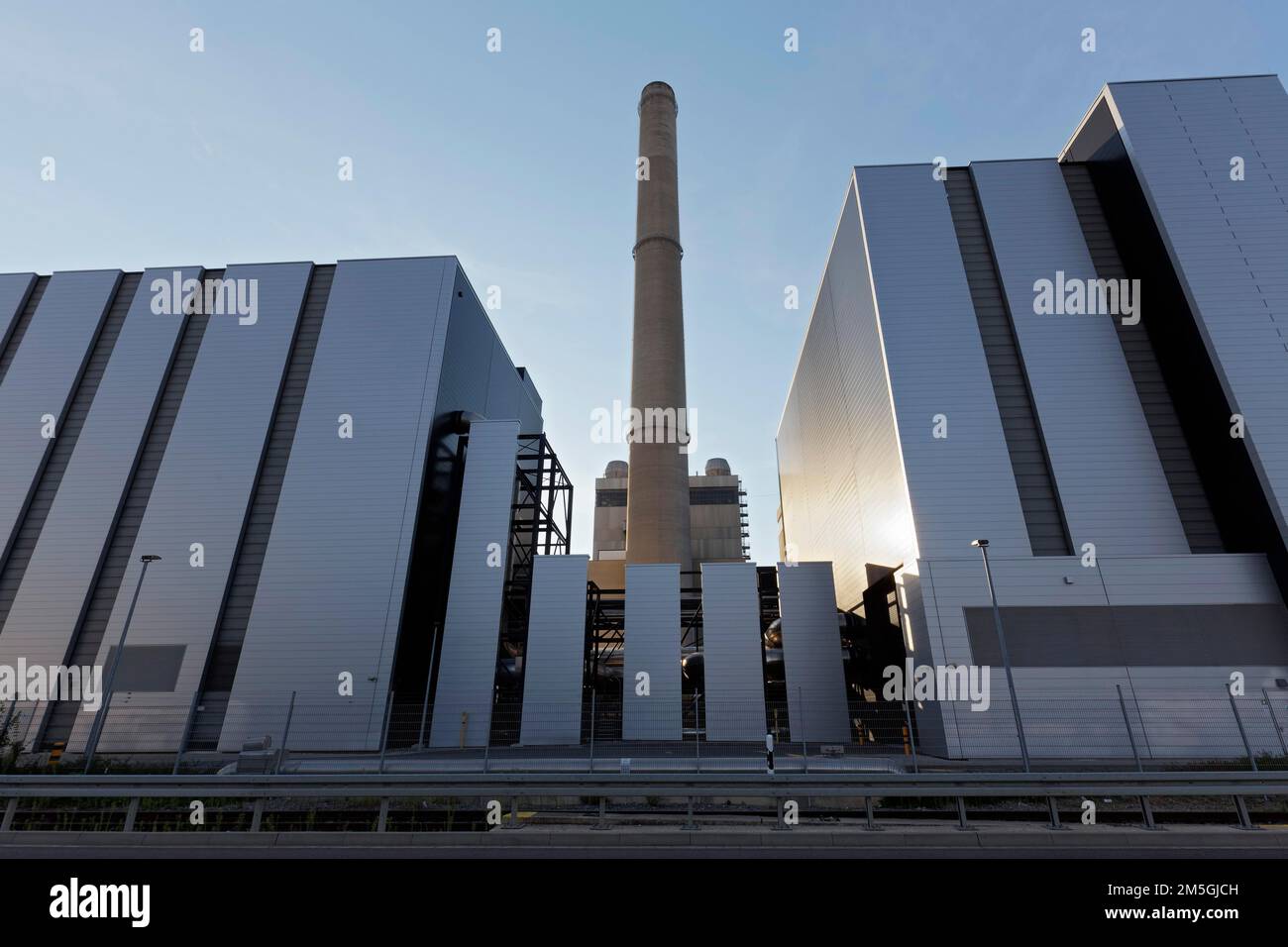 Lausward combined heat and power plant, gas power plant, steam turbine ...