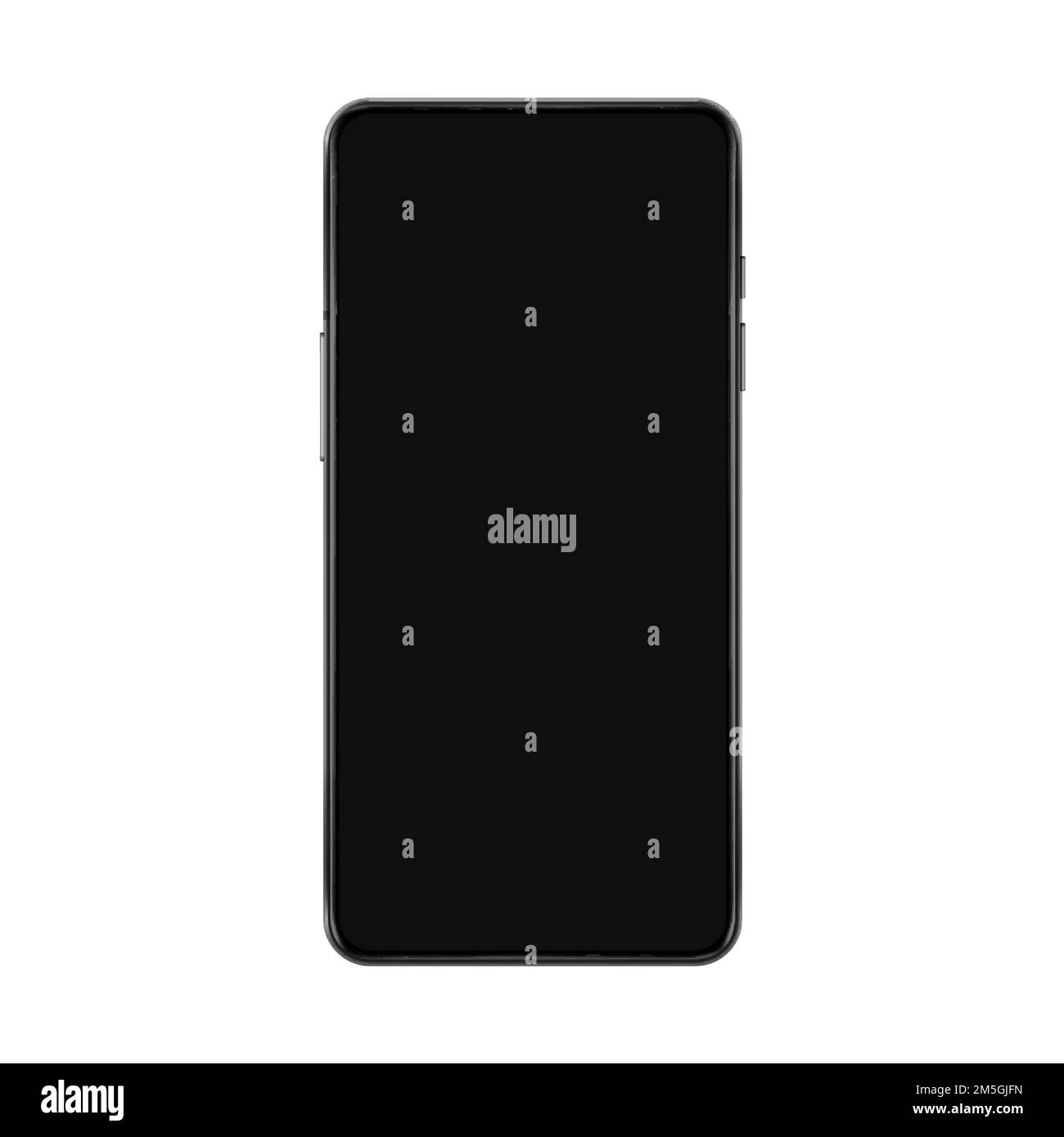 Realistic smartphone mockup with black screen isolated Stock Vector ...