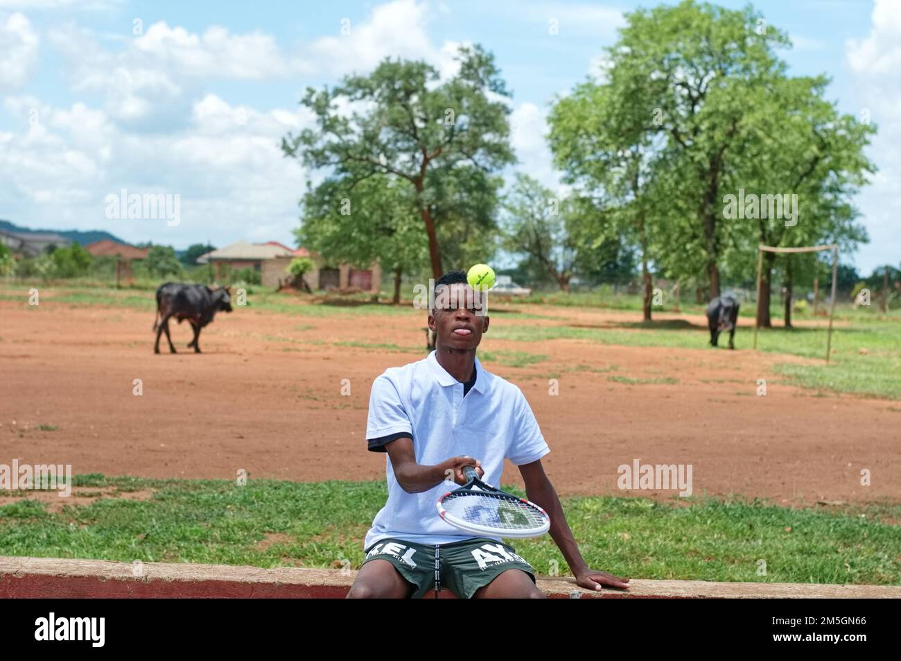 Village based tennis players received a new set of playing kit after