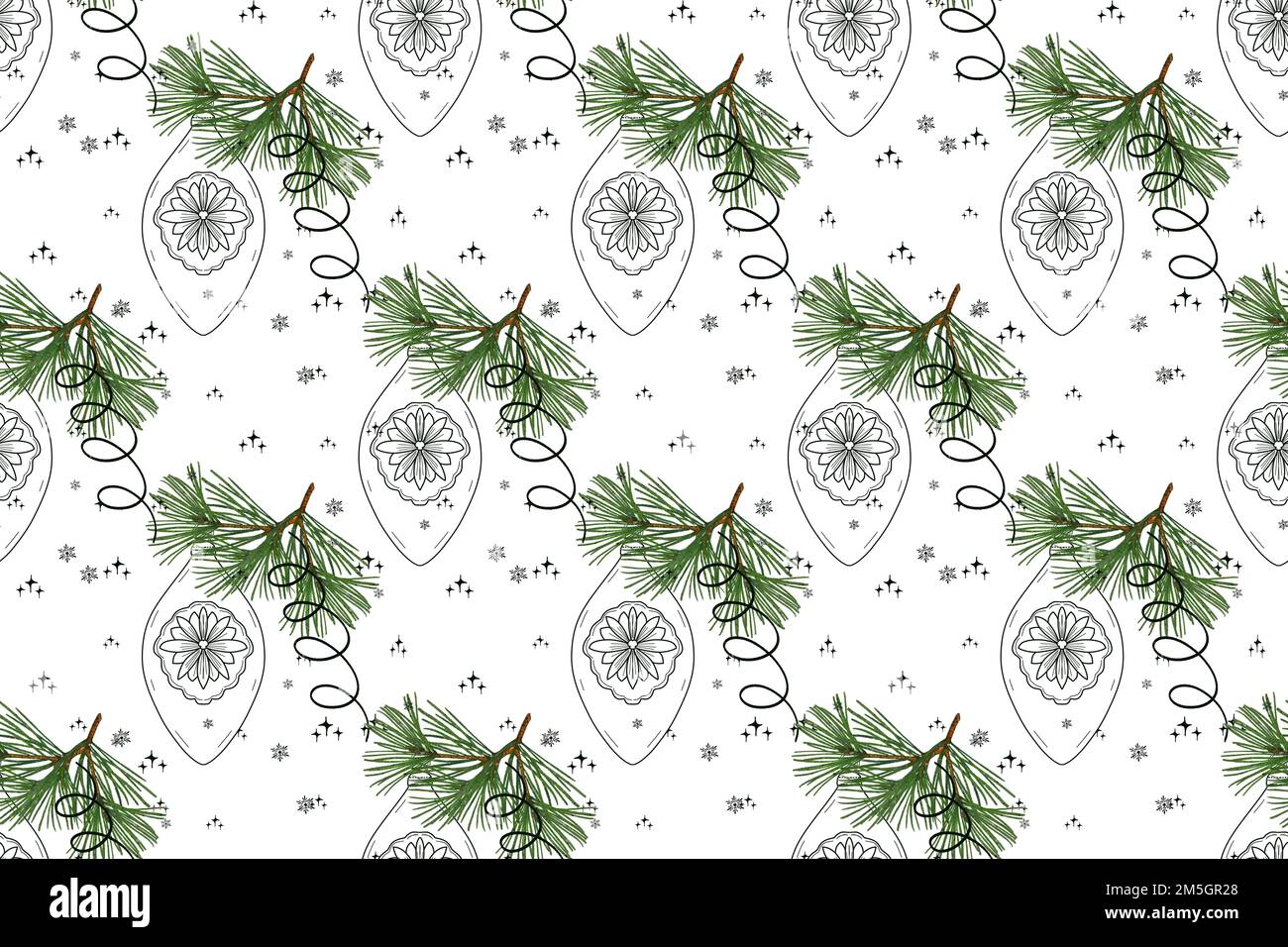 Floral seamless pattern. Flowers Christmas background for textile ...