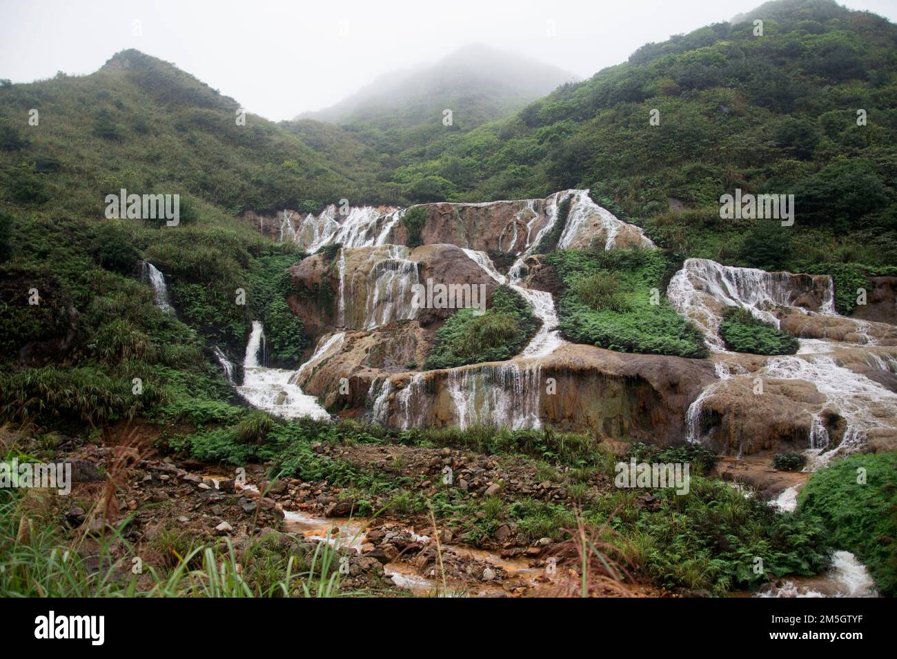 Golden Waterfall is one of the most beautiful waterfall in Taiwan. It ...